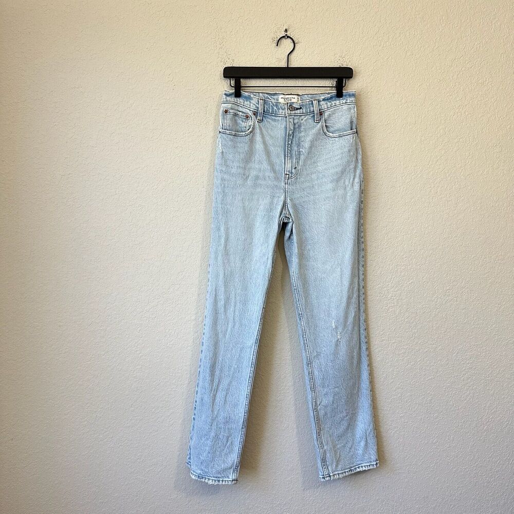 ABERCROMBIE & FITCH The 90s Straight Ultra High Rise Jeans Blue